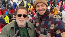 Legenden unter sich: Arnold Schwarzenegger schoss ein Erinnerungsfoto mit Zlatan Ibrahimović.