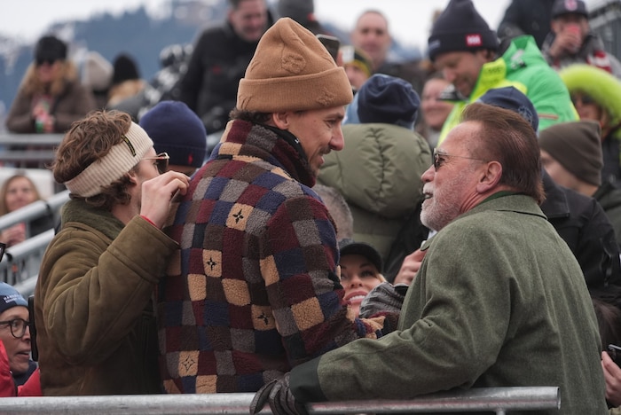 Zwei Legenden unter sich: Zlatan Ibrahimović und Arnold Schwarzenegger beim Plausch in Kitz