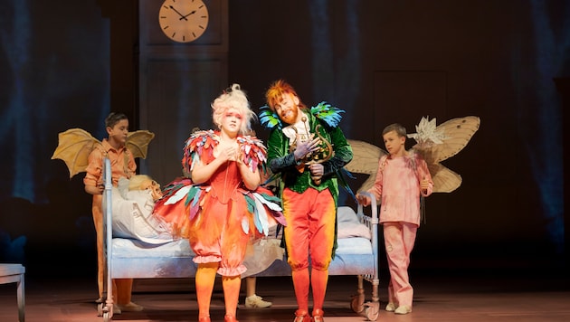 „Die Zauberflöte“ von Mozart: Papagena und Papageno mit den Drei Knaben