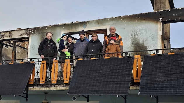 Das Anwesen der Familie Hirschmann in Obergnas gleicht nach dem Feuer-Drama einer Ruine.