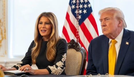 Melania mit ihrem Ehemann US-Präsident Donald Trump