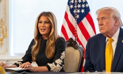 Melania mit ihrem Ehemann US-Präsident Donald Trump