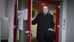 Bürgermeister Matthias Stadler (SPÖ) nach der Stimmabgabe in Ratzersdorf. 