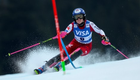 Katharina Truppe riss ordentlich Rückstand auf die Führende Mikaela Shiffrin auf. 
