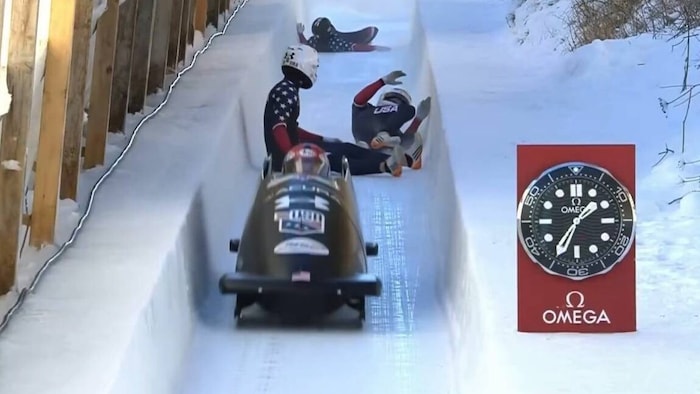 Bereits heute legendär: Kristopher Horn im unfreiwilligen US-Monobob.