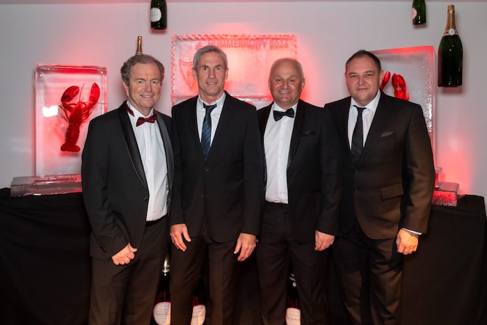 Johannes Mitterer, Ex-Nationaltormann Michael Konsel, Christian Wörister (Vorstand Kitz Ski) und ...