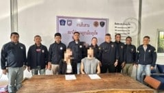 Thailand kennt kein Pardon: Die Diebe wurden per Foto der Öffentlichkeit präsentiert.