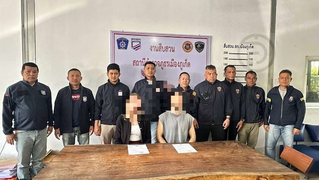 Thailand kennt kein Pardon: Die Diebe wurden per Foto der Öffentlichkeit präsentiert.