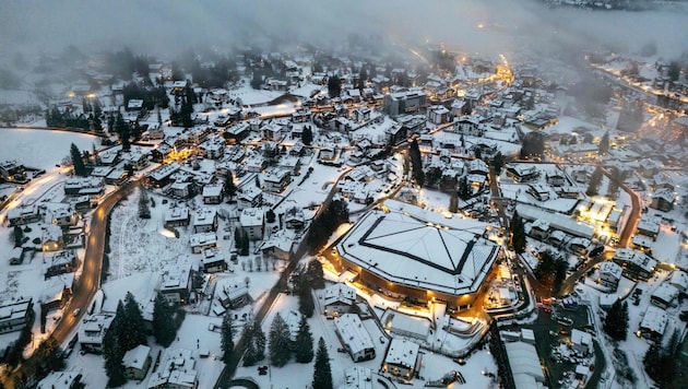 Vor dem Start der Olympischen Spiele gab es in Cortina 15 Zentimeter Neuschnee.