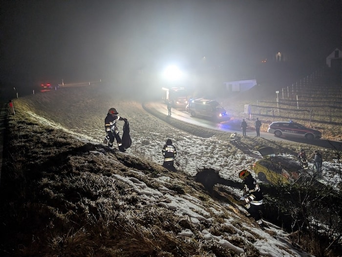 Unfallgeschehen in Mitterdorf an der Raab: Hier überschlug sich der 29-jährige Weizer mit seinem ...