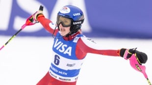 Katharina Truppe fuhr im zweiten Slalom-Durchgang von Spindlermühle noch auf Platz vier vor. Den ...