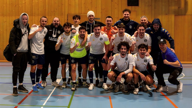 Hatten gut lachen nach dem Sieg in Wien: Die Futsal-Herren von Kleßheim