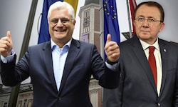 Martin Antauer (li.) jubelt, Matthias Stadler ist die Enttäuschung ins Gesicht geschrieben.
