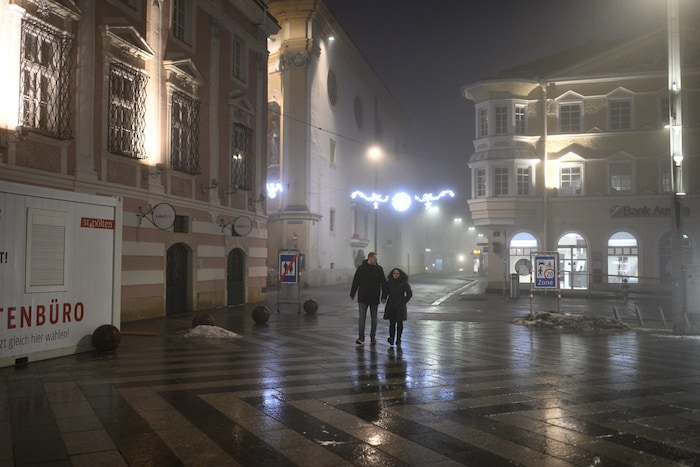 In some places, it was slippery as glass in St. Pölten on Sunday.