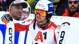 Johannes Strolz muss bei Olympia zusehen, freut sich aber mit ÖSV-Kollege Manuel Feller.