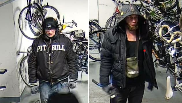 Die Polizei bittet um Hinweise zu den beiden tatverdächtigen Männern (s. Bild oben).