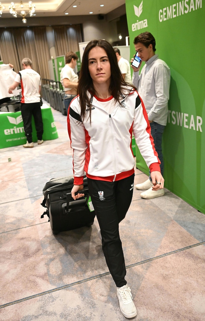Auch Sonja Gigler wurde in der Hauptstadt für die Spiele in Mailand/Cortina ausgerüstet.
