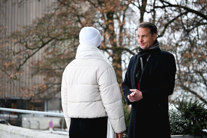 Katharina Wolle mit ihrem Anwalt Rainer Hable