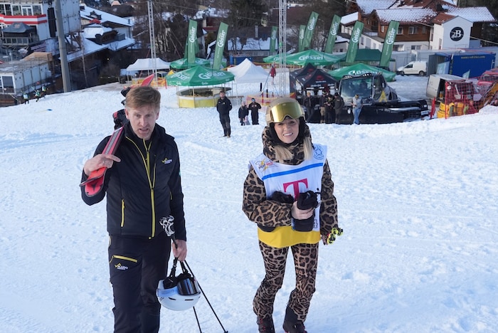 Leopardin Melissa am Weg zum Start