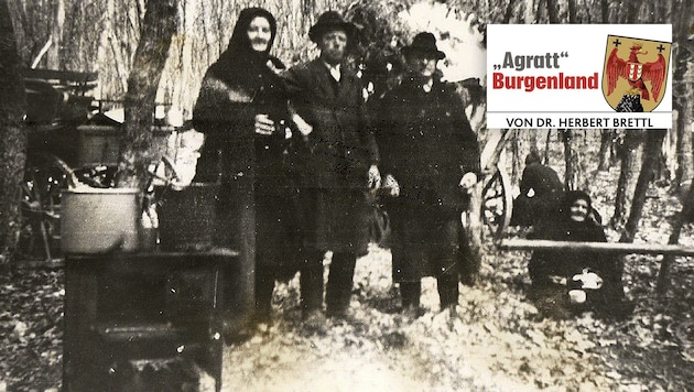 Kurz vor dem Kriegsende im südlichen Burgenland: Flüchtlinge aus dem Pinkatal suchen im Punitzer ...