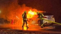 Der Löscheinsatz in der Ortschaft Bernhardschlag in Vorderweißenbach