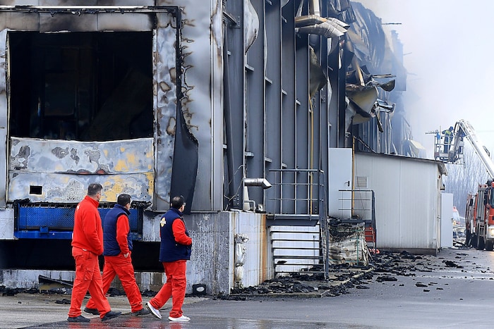 Große Zerstörung nach der Explosion und dem nachfolgenden Brand