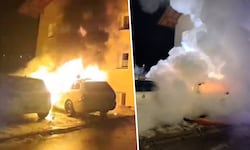 Binnen kürzester Zeit stand das Fahrzeug in Vollbrand.