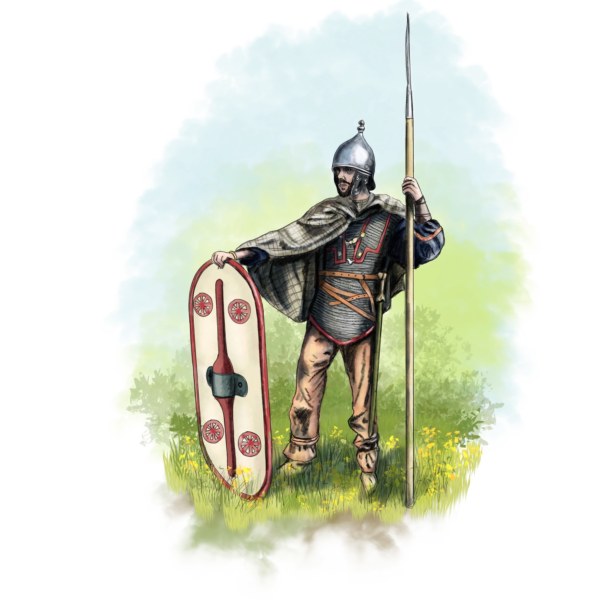 Ein Keltenkrieger: Iris Schmidt hat ihr Buch selbst illustriert.