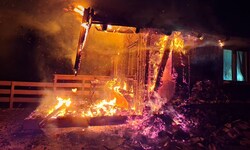 Die Jagdhütte brannte in der Nacht lichterloh.