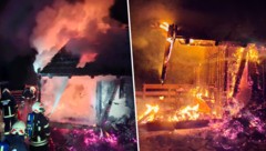 Die Jagdhütte brannte lichterloh.