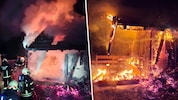 Die Jagdhütte brannte lichterloh.
