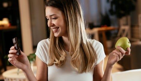 Darf ich auch einmal ein Stück Schokolade genießen?