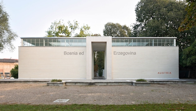 Der 1934 erbaute Pavillon von Josef Hoffmann ist Österreichs Ausstellungsfläche für Kunst und ...