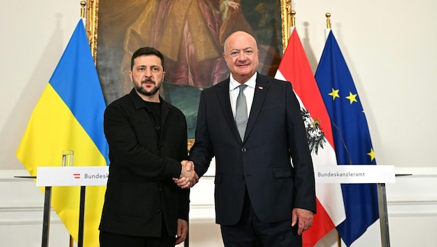 Selenskyj kam im vergangenen Mai erstmals seit Kriegsbeginn zu einem Besuch nach Österreich und ...