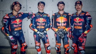 Das KTM-Quartett: Bastianini, Acosta, Binder und Vinales (v.l.n.r.)
