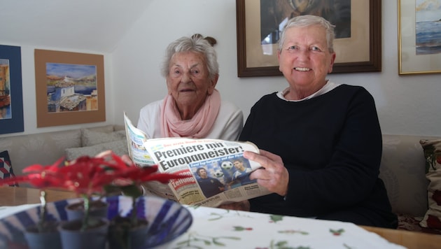 Die „Krone“ berichtete, dass Behörden sie für tot erklärten: Rosemarie Rexeisen mit Schwester ...