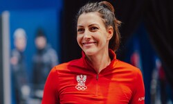 Janine Flock im Rahmen der ÖOC-Einkleidung