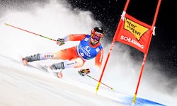 Loic Meillard zeigte im Riesentorlauf von Schladming eine starke Leistung in beiden ...