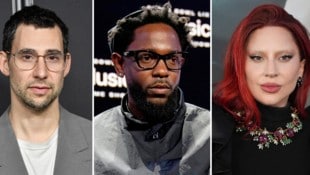 Jack Antonoff (links), Kendrick Lamar (Mitte) und Lady Gaga.