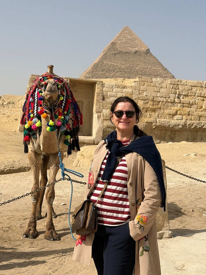Pyramiden von Gizeh: „Krone“-Redakteurin Andrea Thomas beim Lokalaugenschein