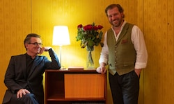 Pianist Daniel Heide und Tenor Julian Prégardien (rechts) in ihrem Schubert-Wohnzimmer im Wiener ...