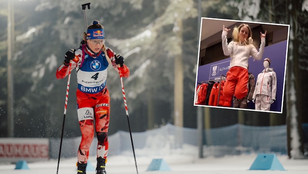 Fiebert ihrem Olympia-Debüt entgegen – Biathletin Anna Gandler.