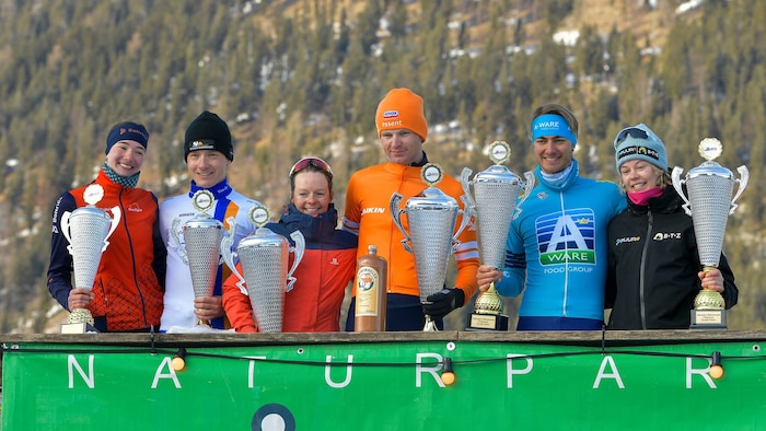 Die Siegerehrungen finden am Weißensee immer auf der Brücke statt.