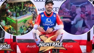Loic Meillard war am Dienstag der König von Schladming, beim Partymachen waren die Franzosen die ...