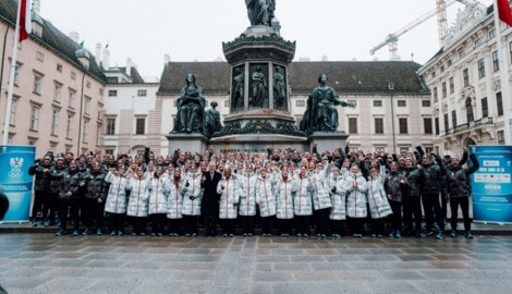 Unser Olympia-Team mit Alexander Van der Bellen