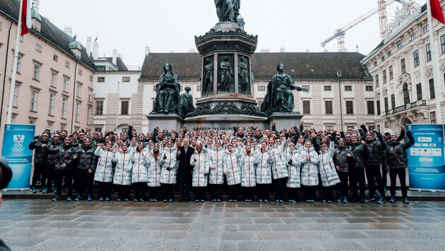 Unser Olympia-Team mit Alexander Van der Bellen