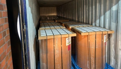 Die Drogen waren in diesen Papierrollen versteckt. 