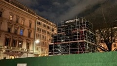 Bislang unbekannte jüdische Aktivisten hüllten das Lueger-Denkmal in der Nacht auf Dienstag in ...