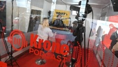 Die „Krone“ ist mit ihrem Podcast-Studio auf der Lehrlingsmesse vertreten.