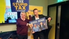 Airline-Chef Michael O‘Leary und Österreich-Manager Andreas Gruber fordern ein Ende der ...